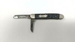 Vintage Camillus Cutlery USA 2 Blade #14 Serpentine Jack Folding Pocket Knife 