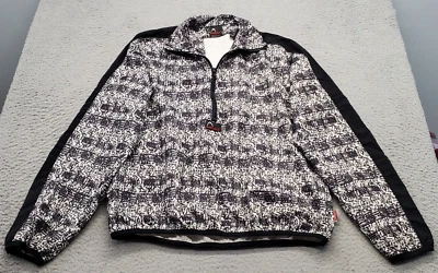 Chaqueta HEAD Hombres Multi Lunares Estampado Malla Forrada Manga Larga Y2K Cuarto Cremallera Foto 1 de 4