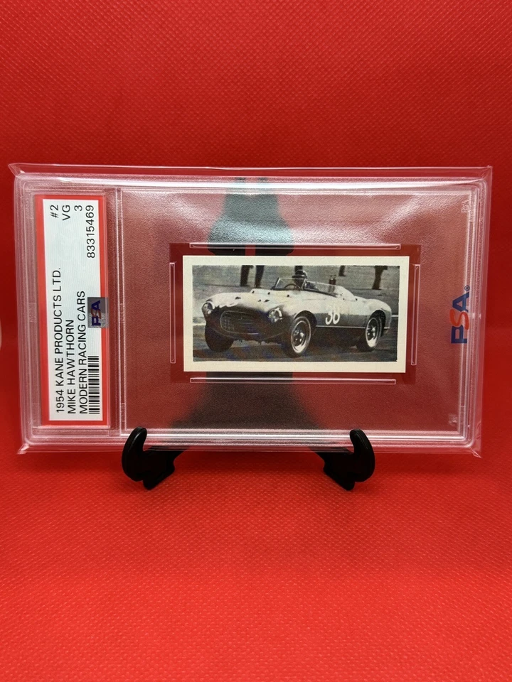 1954 Kane Modern Racing Cards #2 MIKE HAWTHORN Rookie RC PSA 3! 1958 F1 Champion - Image 1 of 2