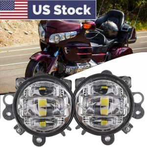 2PCS LED White Fog Lights Running Light For Honda Goldwing GL1800 2006-2017 - Picture 1 of 11