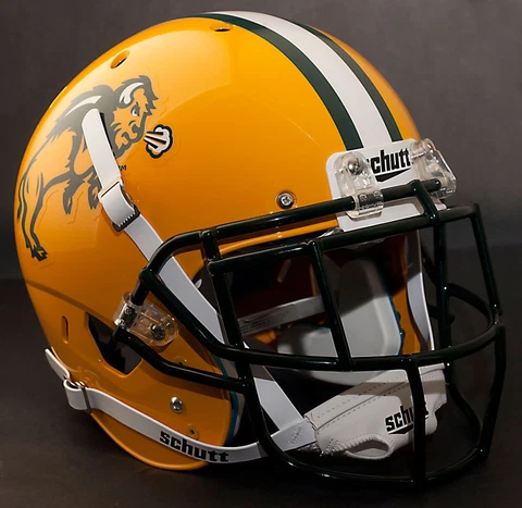 *CUSTOM* NORTH DAKOTA STATE BISON Schutt XP GAMEDAY Football Helmet w/EGOP Mask Cover