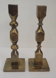 Vintage Pair Of Brass Candlesticks Gusum Sweden - Picture 1 of 4