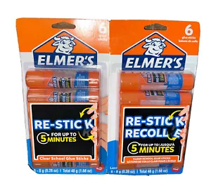 12 Elmer’s Re-Stick Colla Trasparente Scuola Lavabile Stick Non Tossici Foto Sicuro - Foto 1 di 9