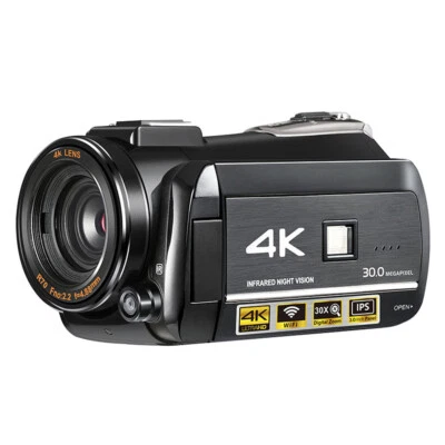 Digital 30X Zoom 4K Hd Video WiFi Camera Recorder Camcorder Black DV Handycam - Image 1 of 4