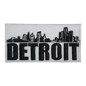 Detroit   Patch,  Applique, Fabric, Iron Stick On/ Sewing Patch 4" X 2" - Bild 1 von 1