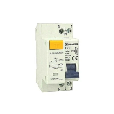 x Interruttore Differenziale Salvavita 1P+N 32A C25 2M 2 Moduli SD-SNL32-C25 uni - Immagine 1 di 2