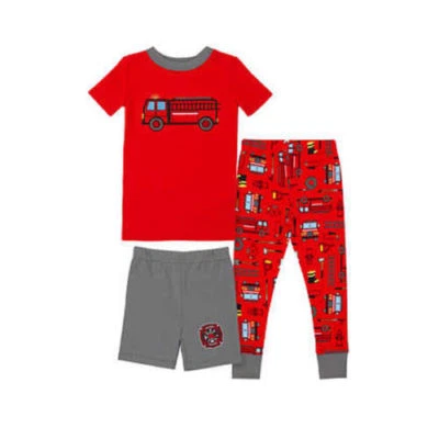 NWT Kirkland Signature Boy's 3 Piece Organic Cotton Pajama Set , Variety    - Image 1 of 4