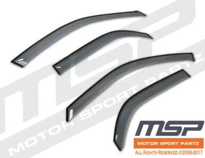 Deflector de viseras de ventilación JDM de montaje exterior gris ceniza 4 piezas para Dodge Stratus 95-00 Foto 1 de 3