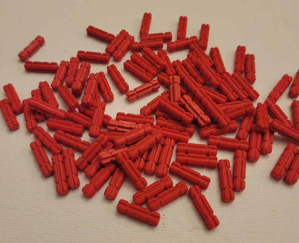 NEW LEGO 20X RED TECHNIC 2M  CROSS AXLE W/GROOVE #32062 - Image 1 of 1