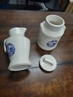 Vintage McCoy 330 Made in The USA Creamer & Sugar Blue/White Beauties