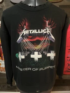 Bravado METALLICA Master Of Puppets Mens Size Small Sweatshirt Holes Rock Shirt - Picture 1 of 11
