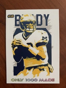 1996 Michigan Wolverine College Football Tom Brady Only 1000 Made Patriots - Bild 1 von 5