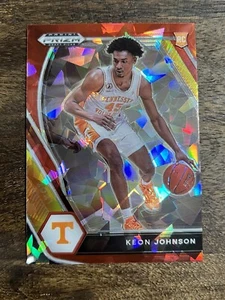 Selecciones del draft Panini Prizm 2021 #7 Keon Johnson radiocontrol rojo hielo agrietado - Imagen 1 de 2