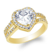 10K White Gold Solid Heart  Pink Tourmaline CZ Beautiful Halo Ring Size 4-10