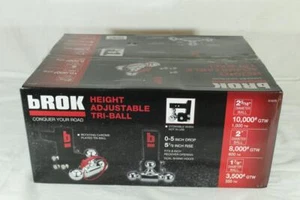 bROK 51075 Adjustable Rotating Tri-Ball Receiver, 5" Drop NEW! - Picture 1 of 2