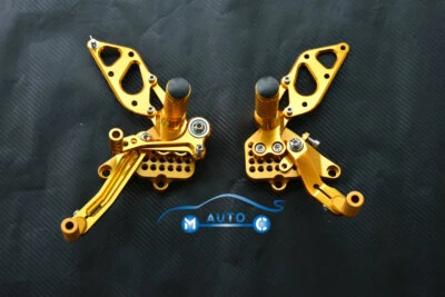 CNC Adjustable Rearset Foot pegs Rear set For Ducati 749 999 916 996 998 S Gold - Image 1 of 3