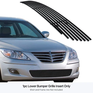 Se adapta a la parrilla de billete negro acero inoxidable para Hyundai Genesis 2009-2011 sedán - Imagen 1 de 7