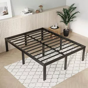 Queen Bed Frame, 14 Inch Metal Platform Bed Frame with Storage Space Under Bed - Picture 1 of 6