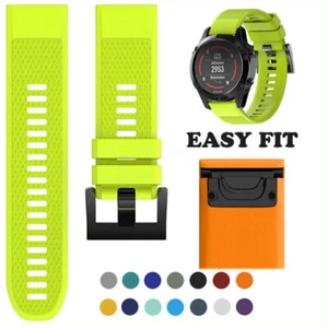 Band For Garmin Fenix 3 5 5S 5X Plus 6X 7 7X Silicone Easy Fit Strap Sport - Bild 1 von 27