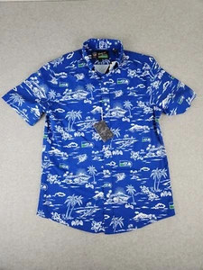 Reyn Spooner SEATTLE SEAHAWKS THROWBACK BUTTON FRONT Hawaiian Shirt Size Small - Picture 1 of 15