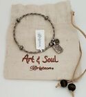New Brighton Art & Soul Daughter Mother Silver Gold Charm Bangle Bracelet Ret$34