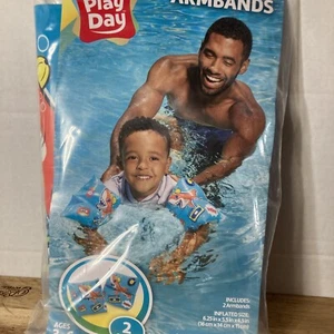 Kids Swimming Armbands Play Day Sharks Water Fun New 2 Pieces Ages 3-6 New - Picture 1 of 5
