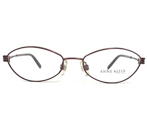Anne Klein Eyeglasses Frames AK 9066 457 Red Round Oval Full Wire Rim 51-17-135 - Picture 1 of 11