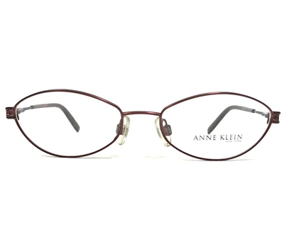 Armações de óculos Anne Klein AK 9066 457 vermelho redondo oval aro de fio completo 51-17-135 - Imagem 1 de 4