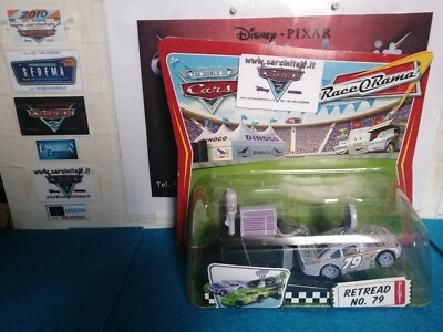 Retread #79 Cars 1 Lanciatore RaceORama 2011 Blister Mattel 1/55 Metal - Immagine 1 di 2