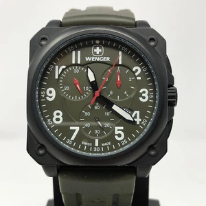 Wenger 7701X AeroGraph Cockpit Mens Quartz Chronograph Watch Green PVD MIB RUNS - Picture 1 of 15