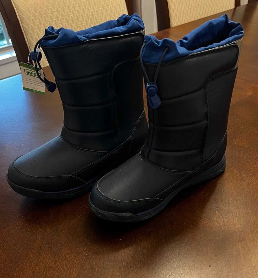 LAND END KIDS снег ботинки молодежи 7 синий изолированный зимний - Изображение 1 из 1