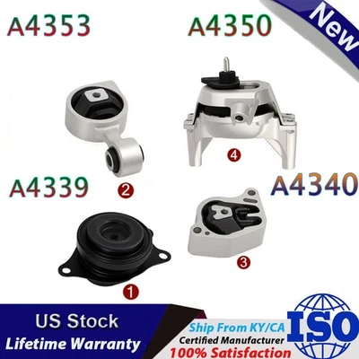 4Pcs Transmission Engine Mount Kit Fit For Nissan Altima 2.5L Auto CVT 2007-2012 Foto 1 de 4