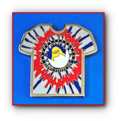 Geocoin Hogwildstuff White Tie-Dye T-Shirt Design for Midwest Geobash - Image 1 of 2