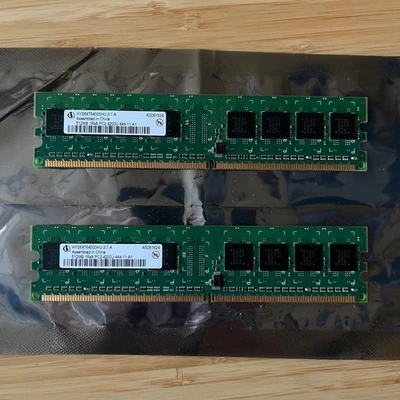 2 Hynix 512MB 1Rx8 PC2-4200U RAM Memory Sticks - Image 1 of 2