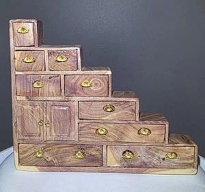1:12 scale ooak Kaidan Tansu 階段 タンス  dollhouse miniatures artist made & signed - Picture 1 of 15