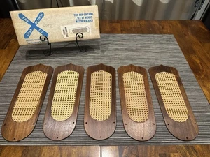 Casablanca 16" B14C Cane Insert Walnut Replacement Fan Blades 5 Pck - Picture 1 of 15