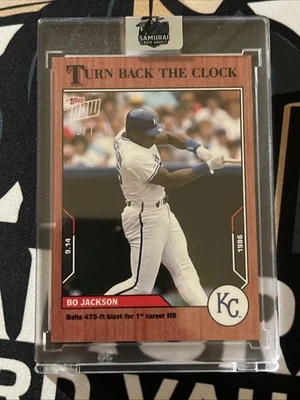 2021 BO JACKSON TOPPS NOW TURN BACK THE CLOCK CARD #167 CHERRY PARALLEL /7 - Image 1 of 2