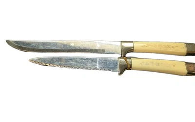 2 шт. винтажные лезвия ножей Regent Sheffield England 12 и 10,5 дюйма - Изображение 1 из 2