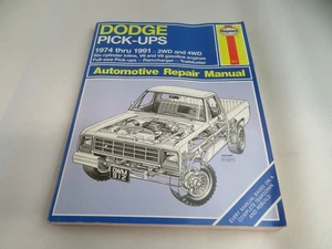 Dodge Pick Ups  1974 thru 1991 2WD & 4 WD Six cylinder inline V6 & V8 Haynes 912 - Bild 1 von 4
