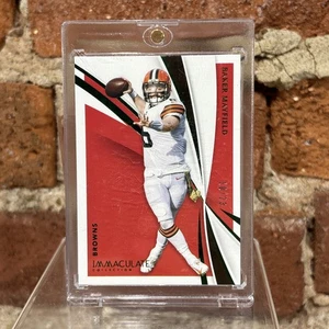 2021 IMMACULATE COLLECTION BAKER MAYFIELD Green /23 SUPER SHORT PRINT SSP - Bild 1 von 8
