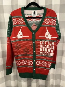 Elf Movie Ugly Cardigan Sweater Buddy Button Down Santa Will Ferrell Nin Neu L - Bild 1 von 8