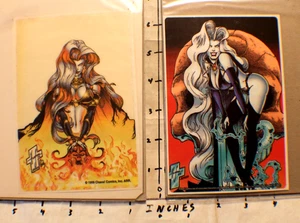 LADY DEATH 6"x4" ¡Caos! Calcomanías adhesivas Hughes 1999/2000 (raras) - Imagen 1 de 1