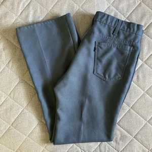 Vintage Levi’s 517 Polyester Western Style Pants Men’s 35x31 Blue 90’s Bootcut - Picture 1 of 13