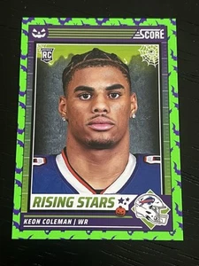 Keon Coleman 2024 Panini Score-A-Treat Rising Stars Green Bats RC Bills - Picture 1 of 2