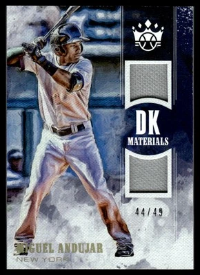 2018 Panini Diamond Kings DK Materials Holo Gold Miguel Andujar 44/49 New York - Image 1 of 2