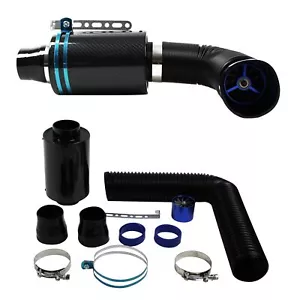 Echt Carbon Airbox Universal Set Sport Luftfilter Cold Air Intake - Bild 1 von 5