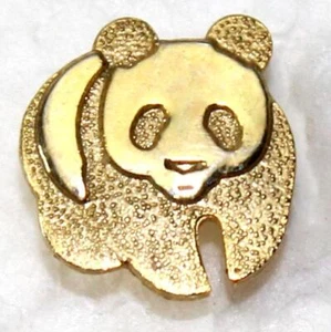 WWF World Wildlife Fund for a Living Planet Panda Bear Gold Tone Small Lapel Pin - Picture 1 of 4