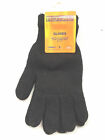 Thermal Gloves-Mens Winter Gloves-Heavy Knit Gloves-Black  One Size