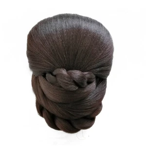 Large Braided Hair Bun Extensions Synthetic Clip-on Updo Hair Pieces for Women - Picture 1 of 19