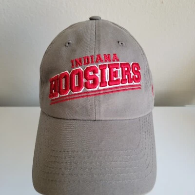 Indiana Hoosiers IU Cautivador Tocado Ajustable Gris Rojo Sombrero Gorra Spellout Foto 1 de 4